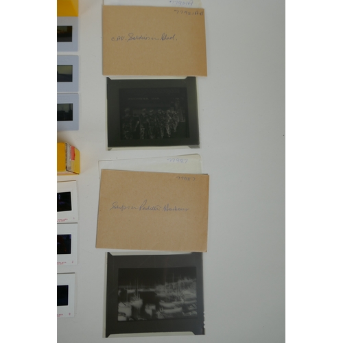 78 - A quantity of vintage negatives/slides of historical and topographical interest, to include aircraft... 