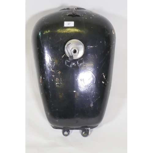 87 - A vintage motorcycle petrol tank, 56cm long