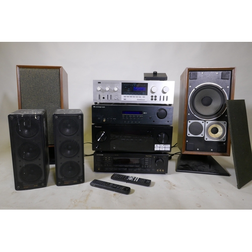 96 - Vintage Hi-Fi equipment, Sansui R-99Z, Sythesizer DC Servo receiver; Cambridge Audio, Topaz SR10 Ste... 