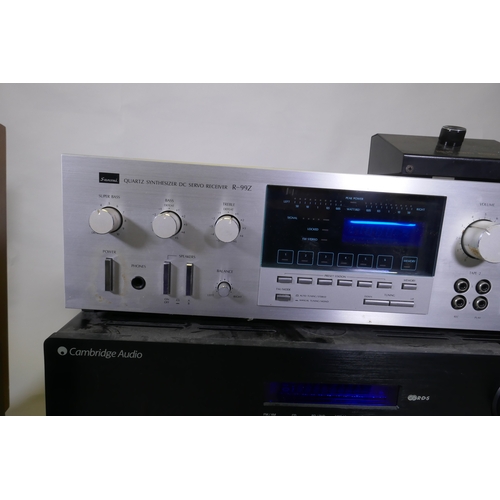 96 - Vintage Hi-Fi equipment, Sansui R-99Z, Sythesizer DC Servo receiver; Cambridge Audio, Topaz SR10 Ste... 