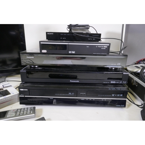 98 - Panasonic TX L24E3B tv; Blue Ray disc players, Panasonic DMP UB900, Panasonic DMR BWT740; Toshiba RD... 