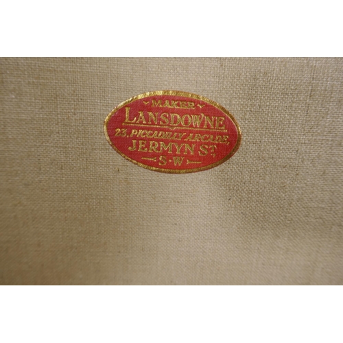 102 - A vintage leather suitcase by Landsdowne, 23 Piccadilly, Jermyn St. SW