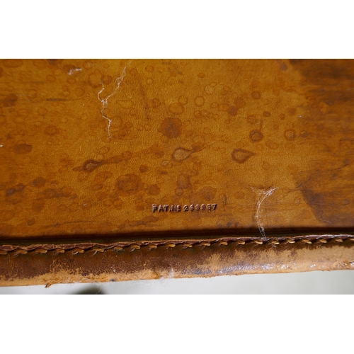 102 - A vintage leather suitcase by Landsdowne, 23 Piccadilly, Jermyn St. SW