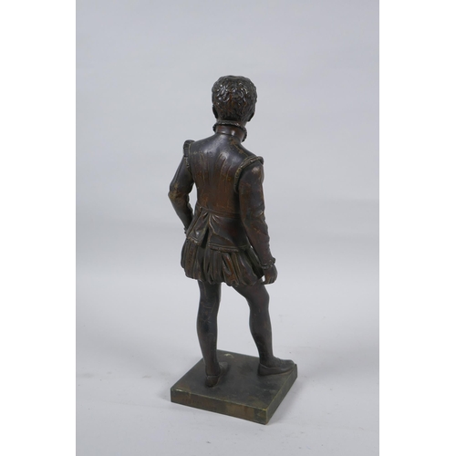 11 - Francois Joseph Bosio, (Monegasque 1768-1845), Henri IV Enfant, a C19th bronze figure, 27cm high, sw... 