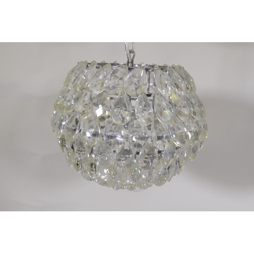 1152 - A John Lewis Alexa crystal glass ceiling lamp, 28cm diameter