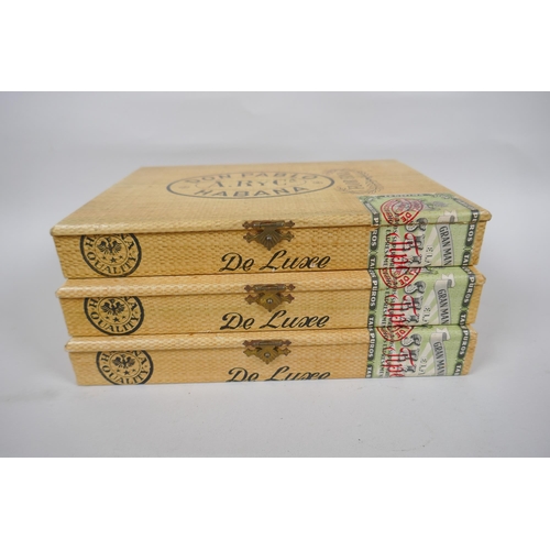 13 - Two boxes of vintage Don Pablo, a. Ry Co Flor Fina Deluxe Habana cigars, ten cigars in each box, in ... 