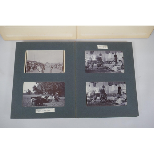 155 - Two photo albums containing photographs of pre-partition India