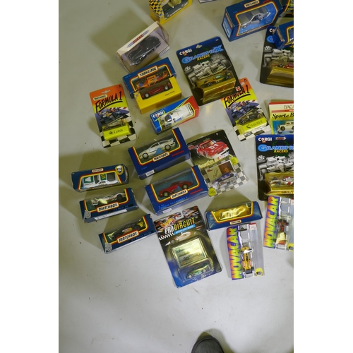 198 - A quantity of Matchbox, Corgi and Dinky collector's cars