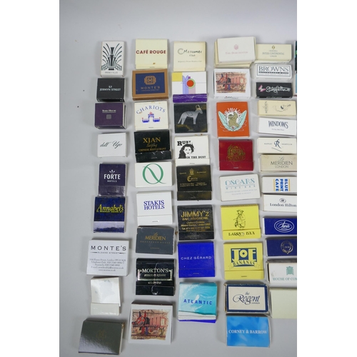 213 - A large quantity of vintage match boxes mostly relating to London Clubs, bars, restaurants and hotel... 