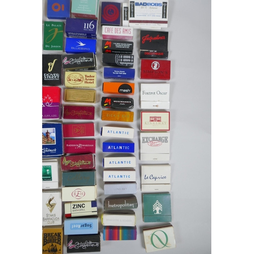 213 - A large quantity of vintage match boxes mostly relating to London Clubs, bars, restaurants and hotel... 