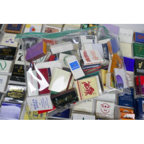 213 - A large quantity of vintage match boxes mostly relating to London Clubs, bars, restaurants and hotel... 