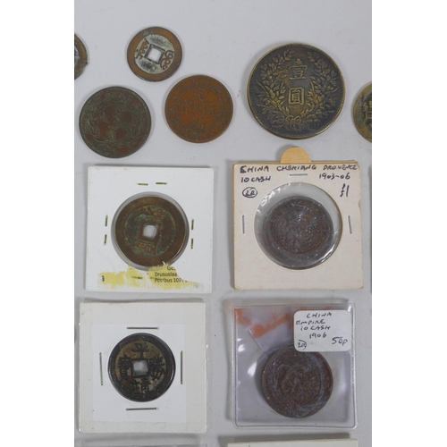 274 - A quantity of Chinese bronze assorted coinage