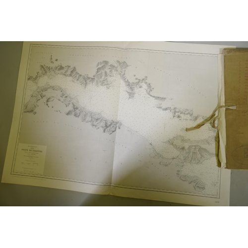 287 - A large quantity of of 1960s marine charts of the Mediterranean, 104 x 71cm