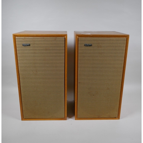 301 - A pair of vintage B&W DM1 speakers, 42cm high