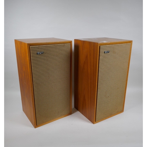 301 - A pair of vintage B&W DM1 speakers, 42cm high