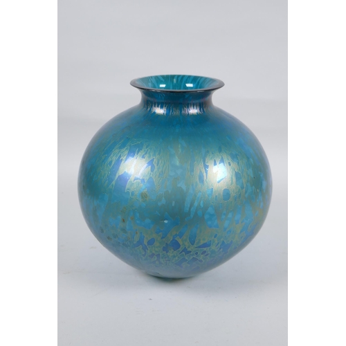 312 - A Royal Brierley 'Studio' iridescent glass vase