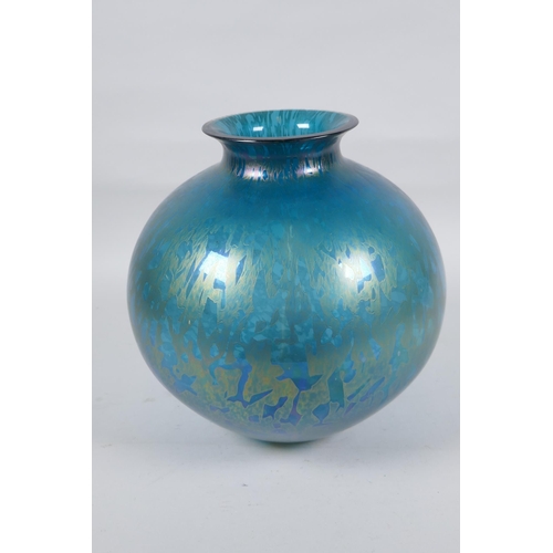 312 - A Royal Brierley 'Studio' iridescent glass vase