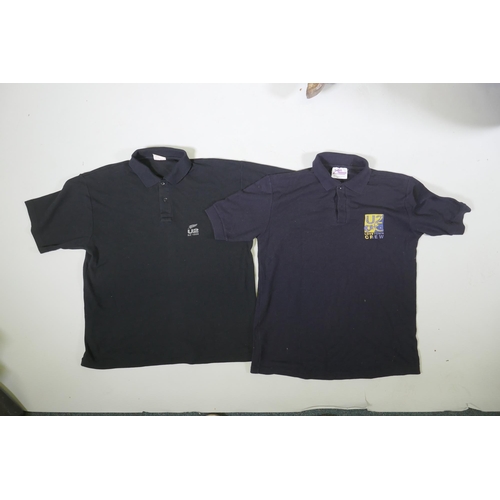 63 - A U2 crew polo shirt for the 1989 Lovetown Tour (size XL), and another for the New Zealand Lovetown ... 