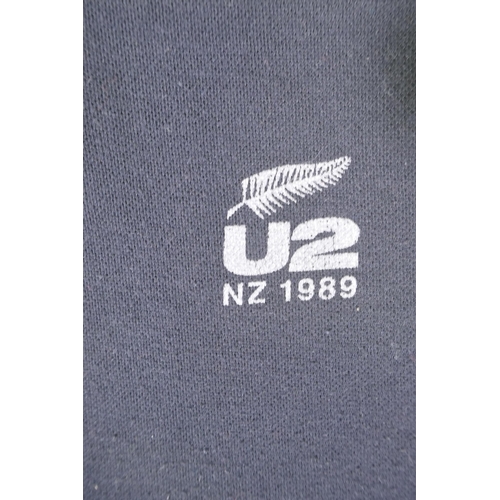 63 - A U2 crew polo shirt for the 1989 Lovetown Tour (size XL), and another for the New Zealand Lovetown ... 