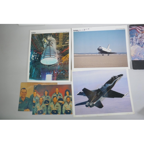 69 - A quantity of NASA related collectables to include transparencies, informational cards, booklets, st... 