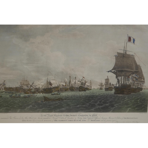 804 - After Robert Cleveley of the Royal Navy, a pair of hand coloured engravings, to the Right Honorable ... 