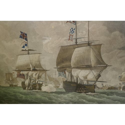 804 - After Robert Cleveley of the Royal Navy, a pair of hand coloured engravings, to the Right Honorable ... 