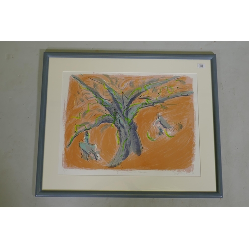 864 - Tsugumi Ota, Dunno Tree in Bikaner, Artist's Proof lithograph, signed and dated 85, 66 x 50cm