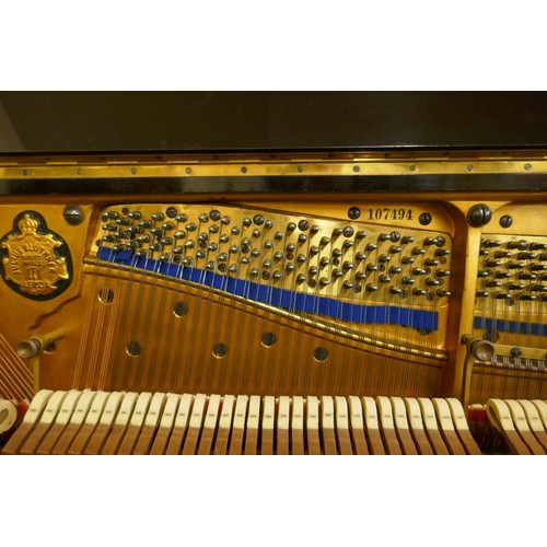 1070 - A 1920s Julius Bluthner upright pianoforte supplied by Waring and Gillow, with iron frame, No.107494... 