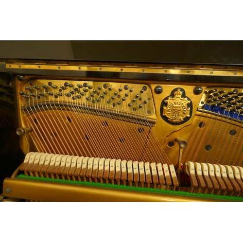 1070 - A 1920s Julius Bluthner upright pianoforte supplied by Waring and Gillow, with iron frame, No.107494... 