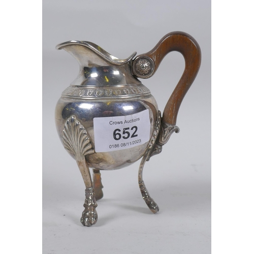 668 - A French Empire style silver jug, 11cm high, 193g