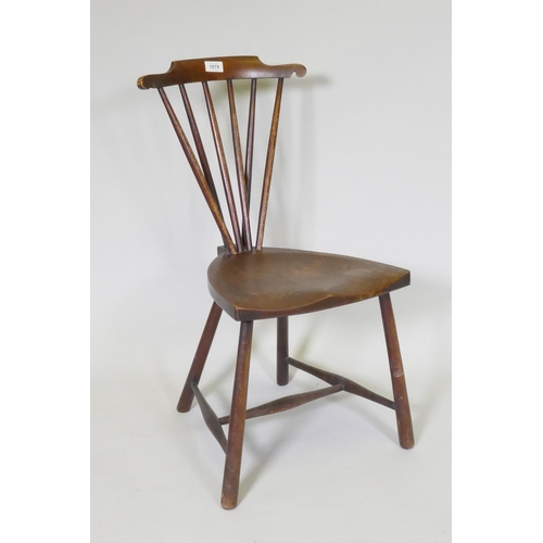 1078 - An Arts and Crafts side chair in the manner of Liberty & Co