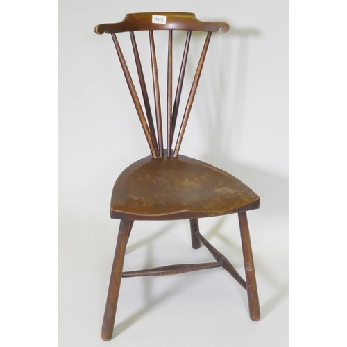 1078 - An Arts and Crafts side chair in the manner of Liberty & Co