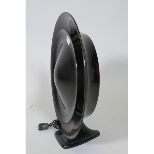 11 - Philips, Louis Kalff bakelite speaker on metal base, stamped 7505, 46cm diameter, circa 1930s