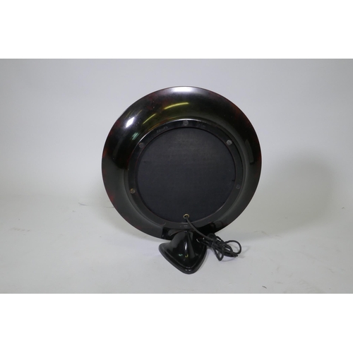 11 - Philips, Louis Kalff bakelite speaker on metal base, stamped 7505, 46cm diameter, circa 1930s