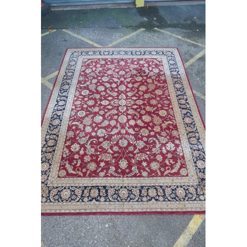 1108 - A good quality deep pile silk and wool carpet with Persian inspired design