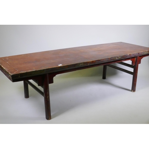 1151 - An antique Chinese elm altar table, 201 x 69cm, 57cm high