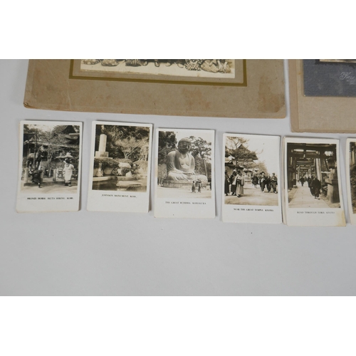 141 - A collection of late C19th and early C20th Japanese portrait photographs, a copy of Army Club cigare... 