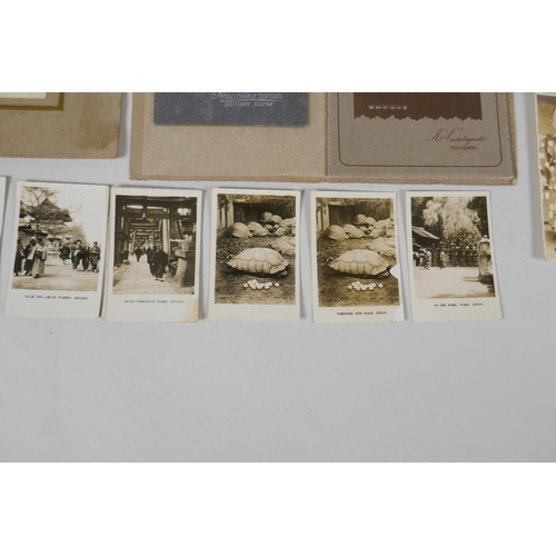 141 - A collection of late C19th and early C20th Japanese portrait photographs, a copy of Army Club cigare... 