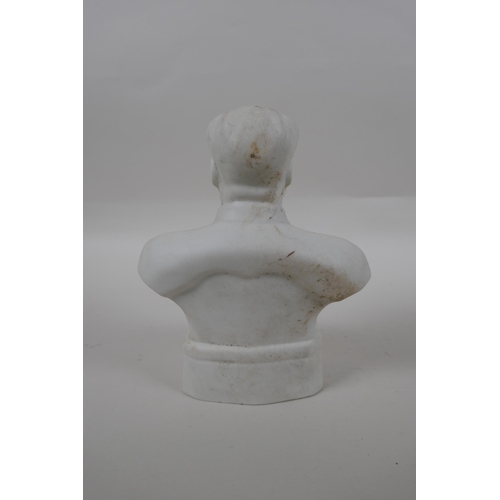 144 - A vintage ceramic bust of Chairman Mao, 19cm high