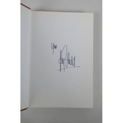 225 - Five signed hard back books to include Himalaya by Michael Palin, America by Stephen Fry, The Devil'... 