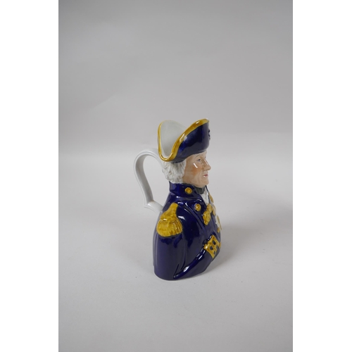 254 - A Pride of Britain Portrait Jug, Admiral Lord Nelson, by Wood & Sons, together with a Staffordsh... 