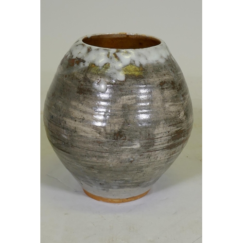 286 - Clive Pearson for Clovelly Pottery, vase, 17cm high, a Bristol Pottery vase, a Lamorna Pottery vase,... 