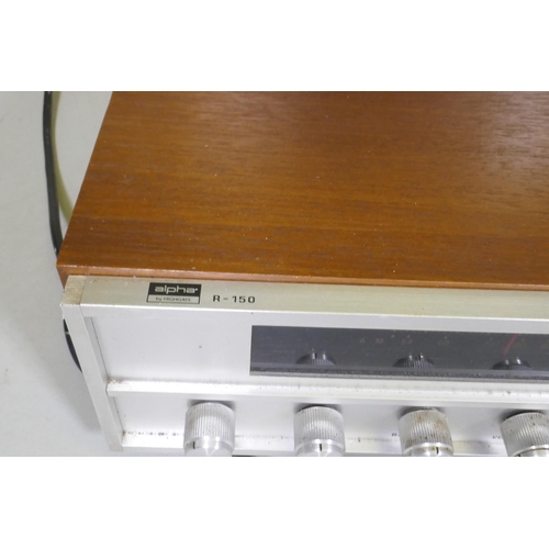 48 - A Fisher FM-2331 Stereo tuner; Denon stereo cassette deck, DR-M12HX; Tandberg TCD 310, cassette play... 