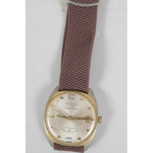 647 - A vintage 9ct gold cased Longines gentleman's watch, and six other wrist watches, 31.5g gross