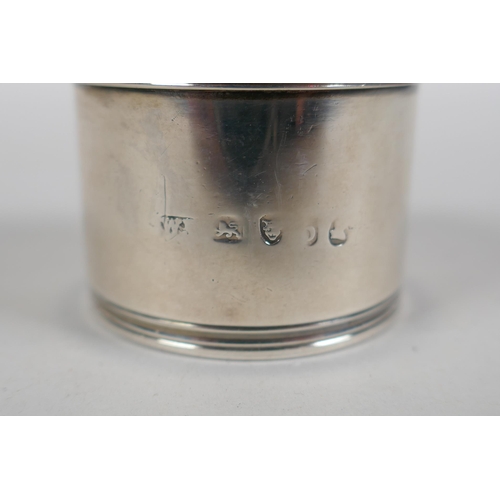 658 - A Georgian silver pot and cover, London 1797, 47.7g