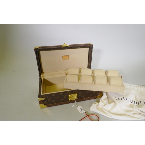 675 - A Louis Vuitton watch case, 34 x 19 x 11.5xm