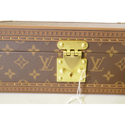 675 - A Louis Vuitton watch case, 34 x 19 x 11.5xm