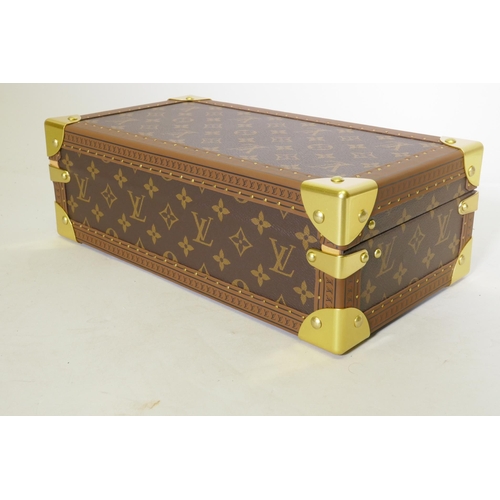 675 - A Louis Vuitton watch case, 34 x 19 x 11.5xm