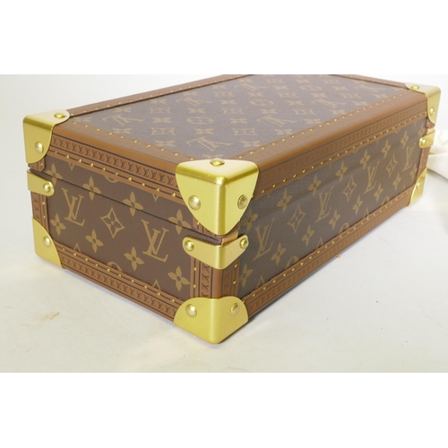 675 - A Louis Vuitton watch case, 34 x 19 x 11.5xm