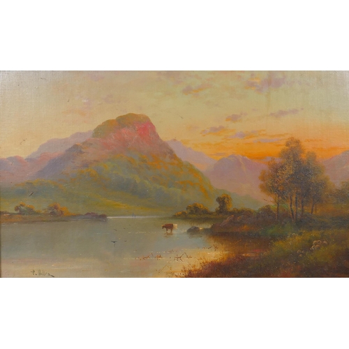 810 - Attributed to Francis E. Jamieson, (British, 1895-1950), a pair of Scottish loch landscapes at dusk,... 